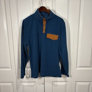 Zyia Active Mens XXL Pullover Teal Orange Trim Quarter Snap Athletic Gym Outdoor